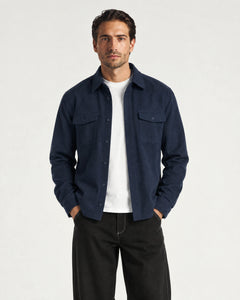 Gebürstetes Overshirt - Marine - Erwachsene