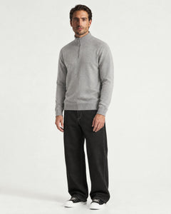 Knit Half-Zip - Grey Melange - Adult