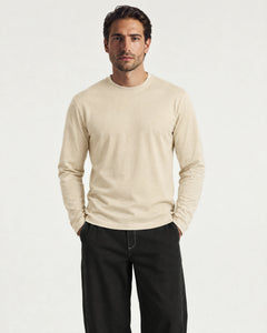 Mercerized Long Sleeve Tee - Beige - Adult