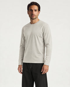 Mercerized Long Sleeve Tee - Light Grey - Adult