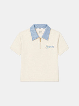 Polo Adam Sport - Crème/Bleu Ciel - Garçon