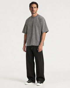 Washed Heavy Tee - Grey - Adult