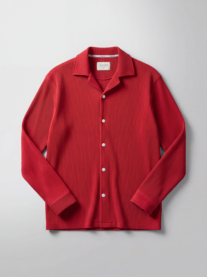 Camisa plisada de Nochebuena para adultos