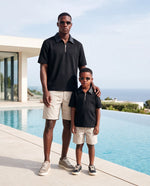 ROMIMI Adam Sport Polo black — father and son