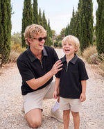 ROMIMI Adam Sport Polo black — father and son