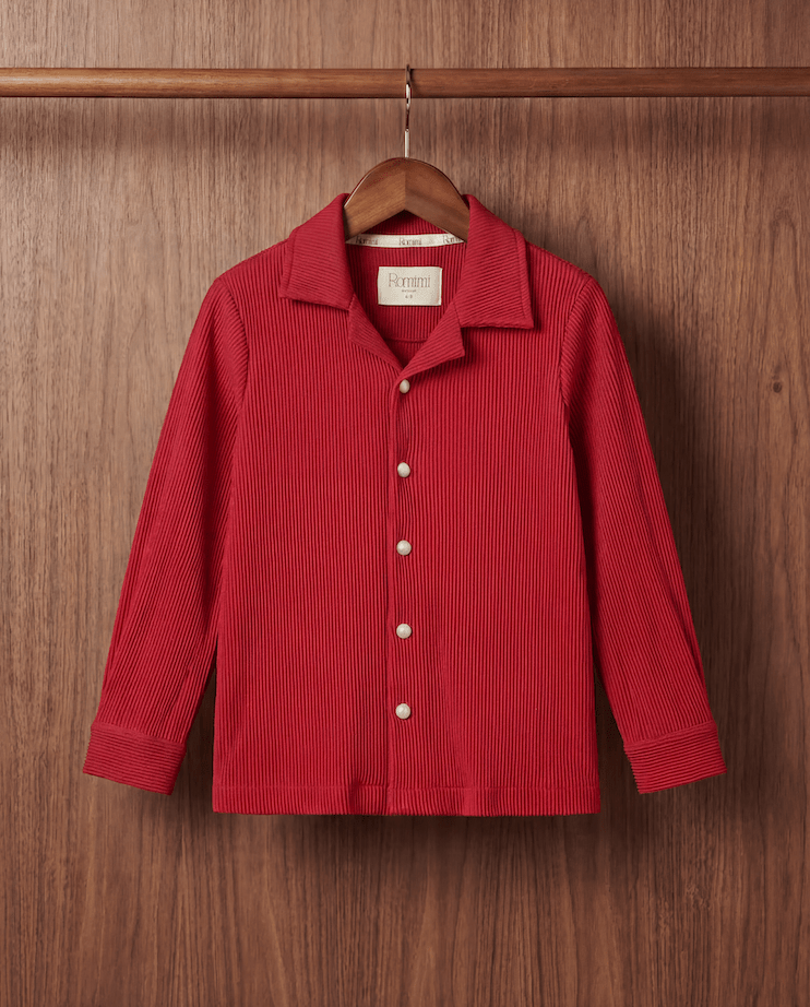 Christmas Eve Pleat Shirt - Boy - romimi - matching outfits romimi