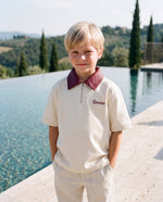 ROMIMI Adam Sport Polo cream & burgundy — boy