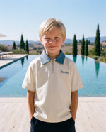 ROMIMI Adam Sport Polo cream & teal — boy
