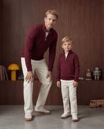 Merino Heritage Quarter - Zip - Boy - romimi - matching outfits romimi