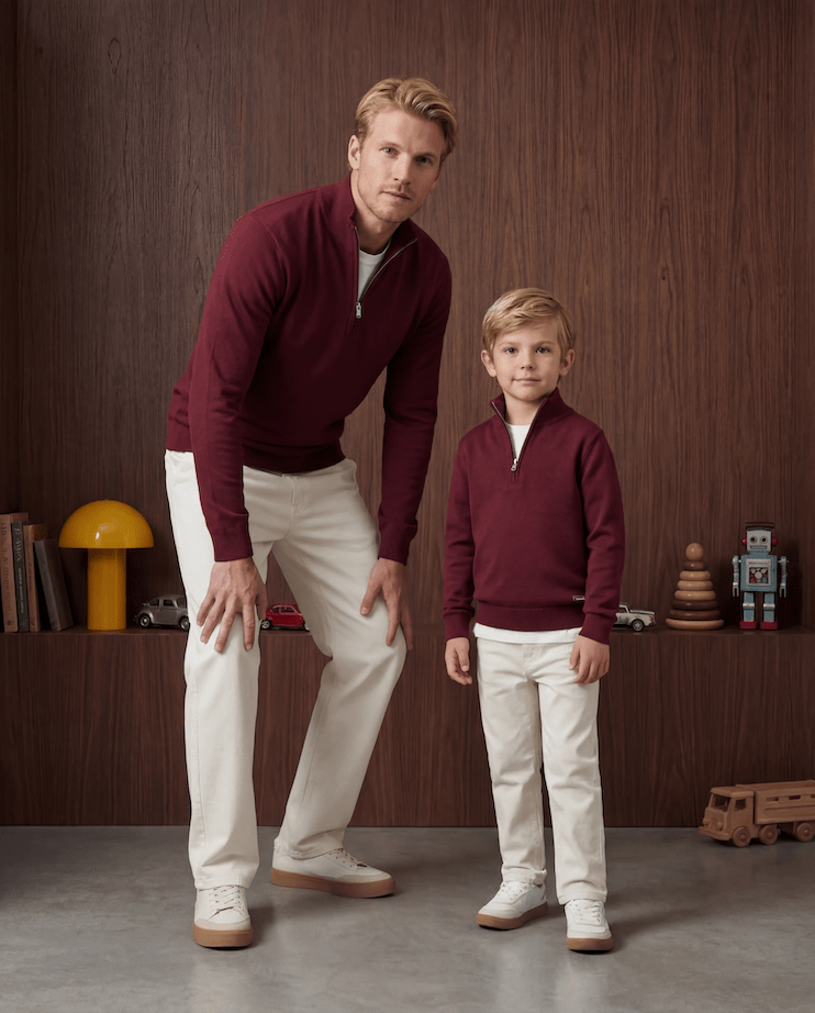 Merino Heritage Quarter - Zip - Boy - romimi - matching outfits romimi