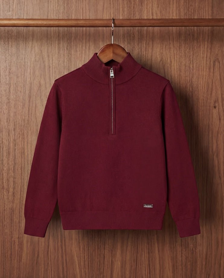 Merino Heritage Quarter - Zip - Boy - romimi - matching outfits romimi