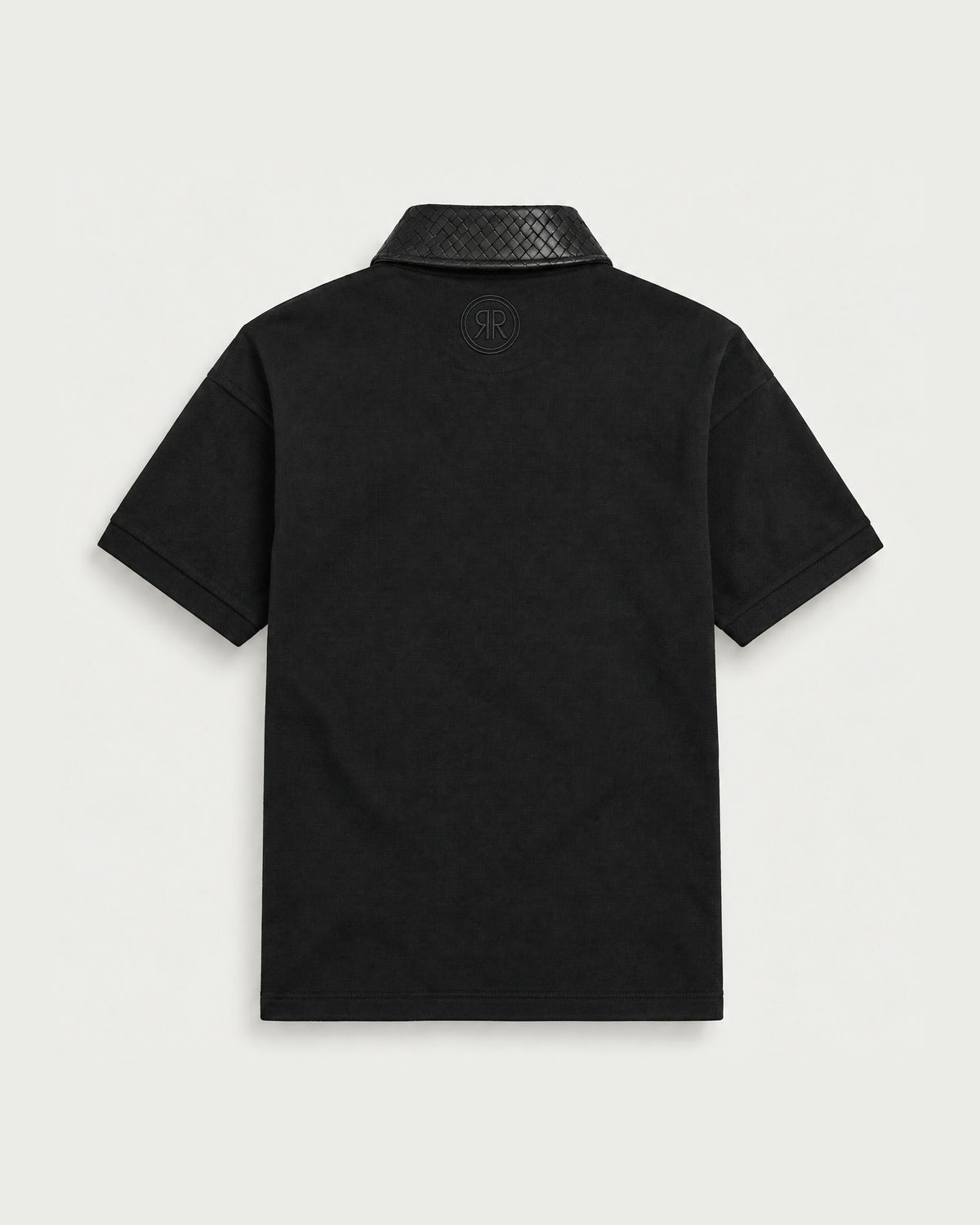 Romimi Adam Braided Collar Polo - Black, back view