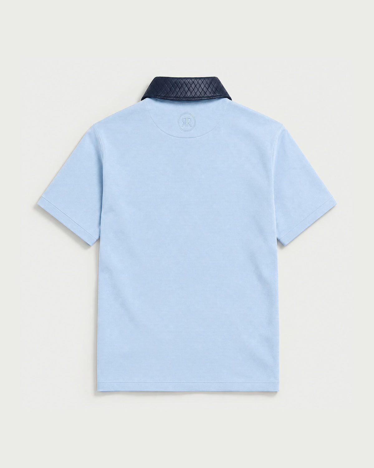 Romimi Adam Braided Collar Polo - Sky Blue, back view