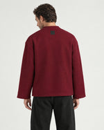 Man wearing the Romimi Atelier Kimono Overshirt, back view