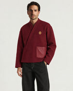 Man wearing the Romimi Atelier Kimono Overshirt, front view