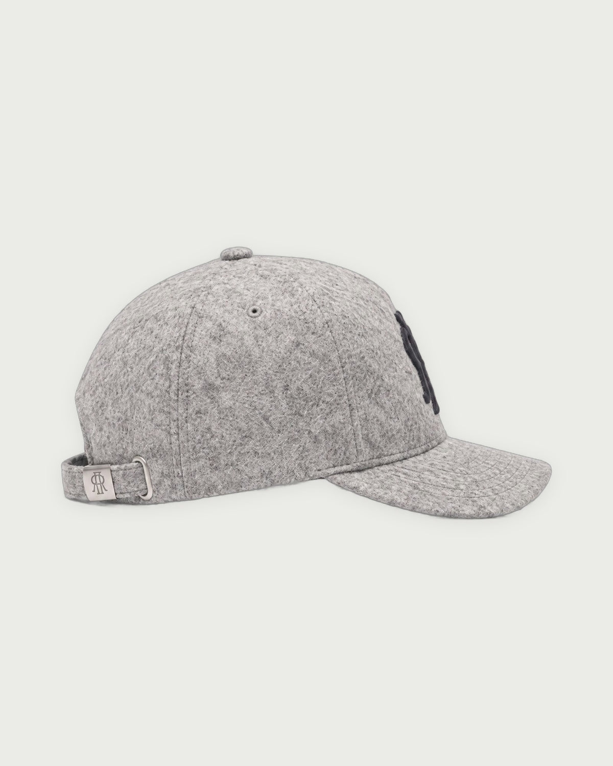 Romimi Baseball Cap in Grey Melange, adult product shot, back view