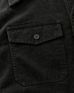 Romimi Brushed Overshirt in Black, fabric close-up