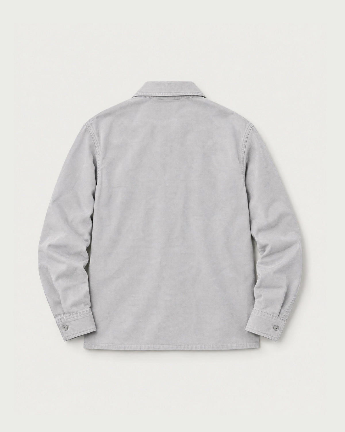 Romimi Brushed Overshirt in Grey, back view