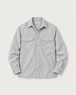 Romimi Brushed Overshirt in Grey, front view