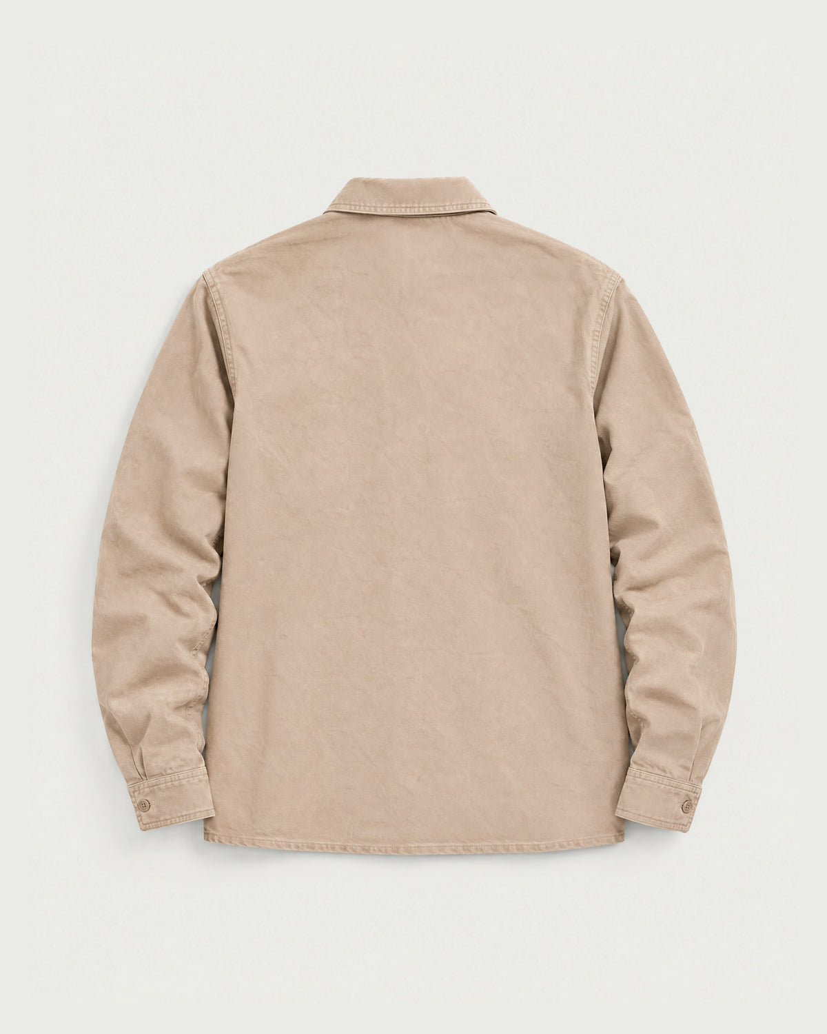Romimi Brushed Overshirt in Khaki, back view
