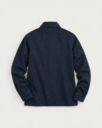Romimi Brushed Overshirt in Navy, back view