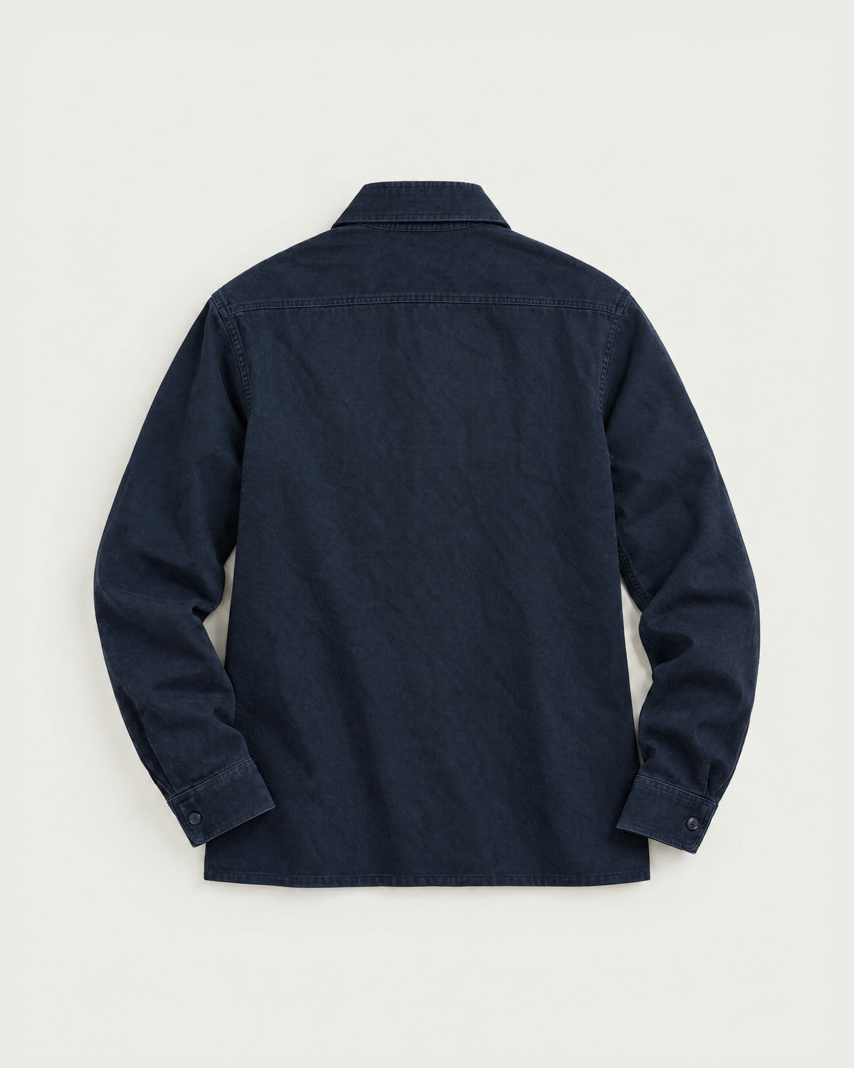 Romimi Brushed Overshirt in Navy, back view