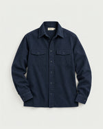 Romimi Brushed Overshirt in Navy, front view