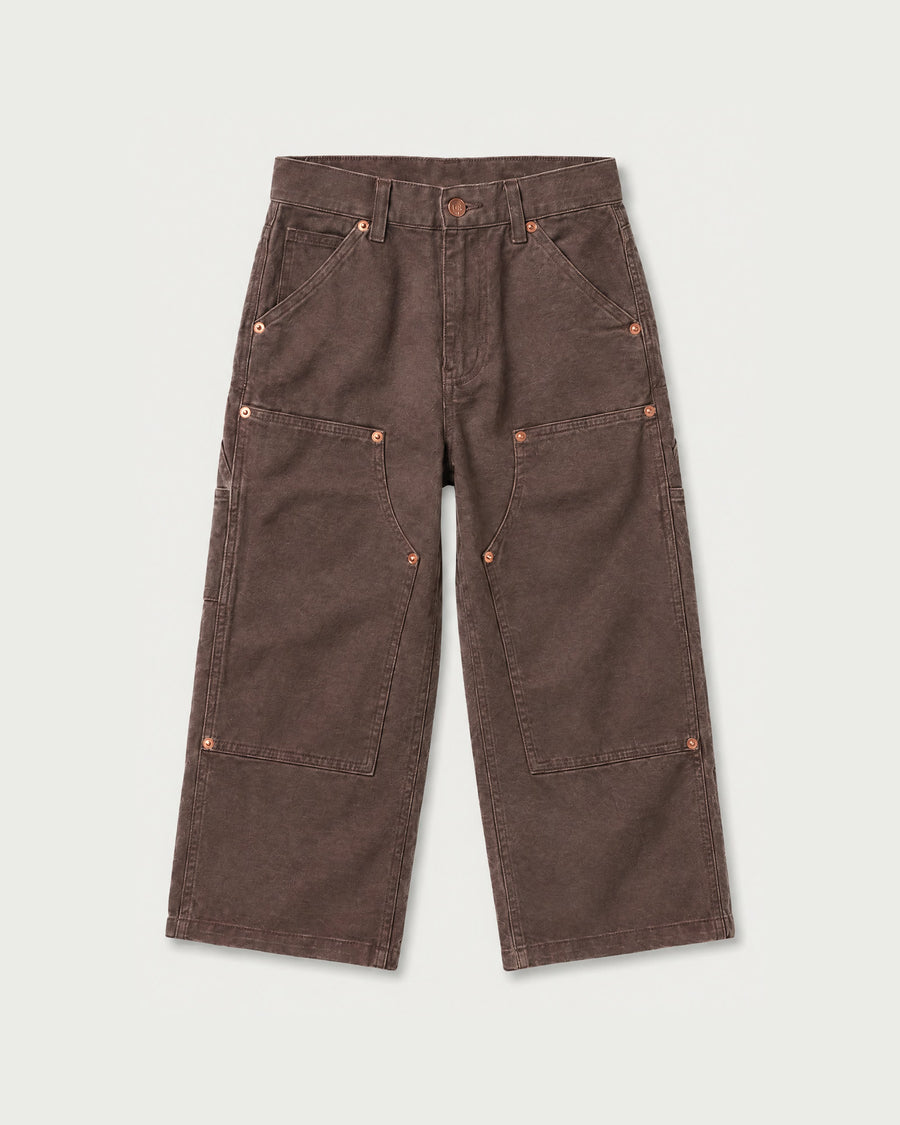 Romimi Carpenter Pant - Chocolat for kids, front view