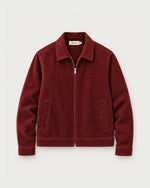 Romimi Corduroy Harrington in Burgundy, front view