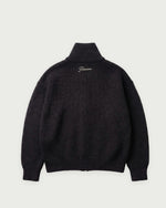 Romimi Core Zip Sweater in Black, adult product shot, back view
