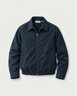 Romimi Cotton Twill Harrington in Navy, front view