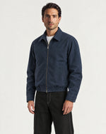 Romimi Cotton Twill Harrington in Navy, worn
