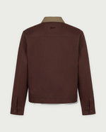 Romimi Crop Overshirt in Chocolat, adult product shot, back view