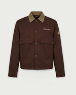 Romimi Crop Overshirt in Chocolat, adult product shot, front view