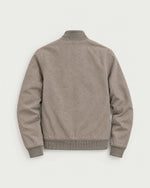 Romimi Faux Suede Bomber in Grey, back view