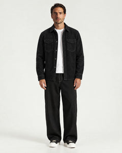 Surchemise Faux Suede - Noir - Adulte