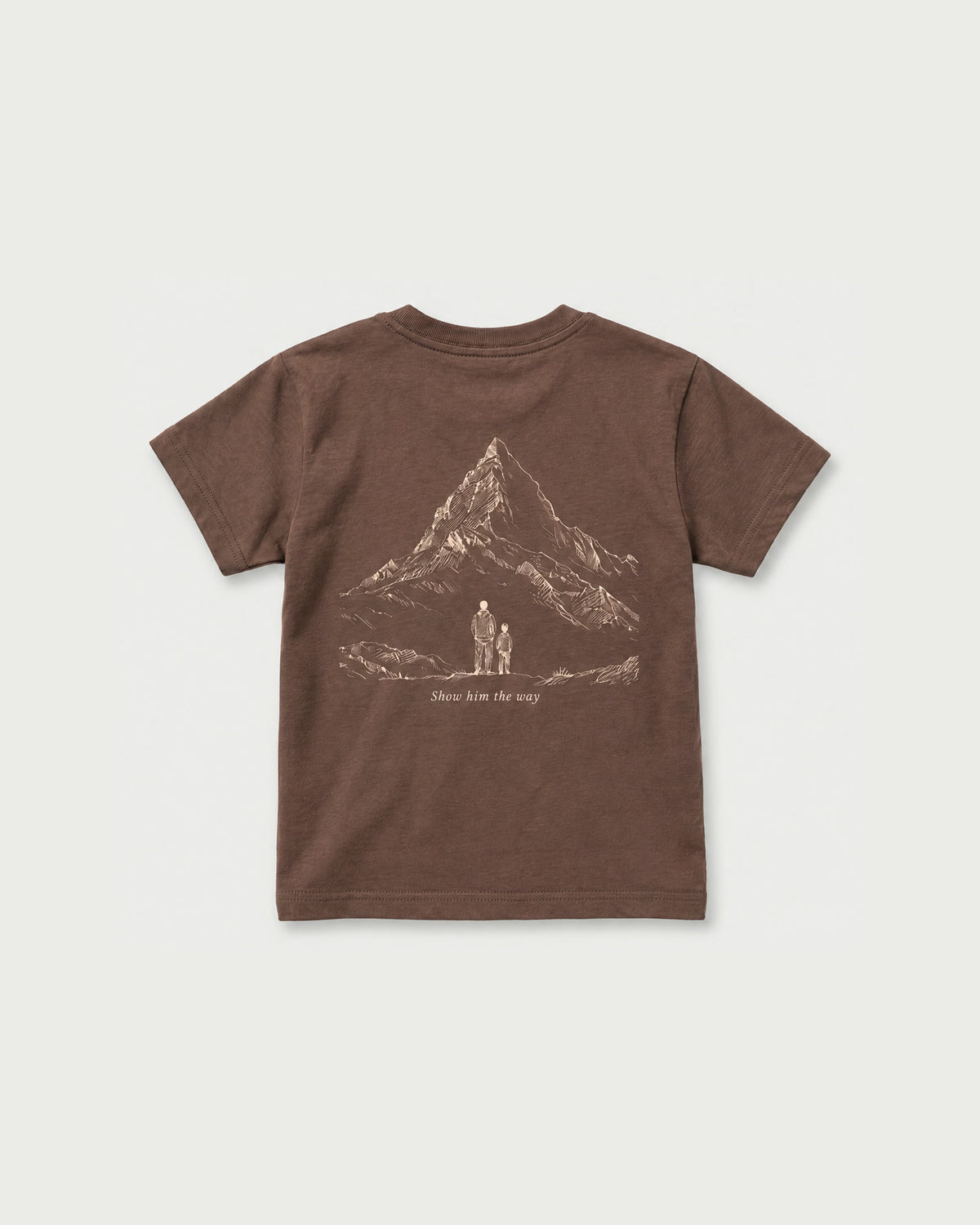 Romimi Graphic Tee - Chocolat for kids, back view