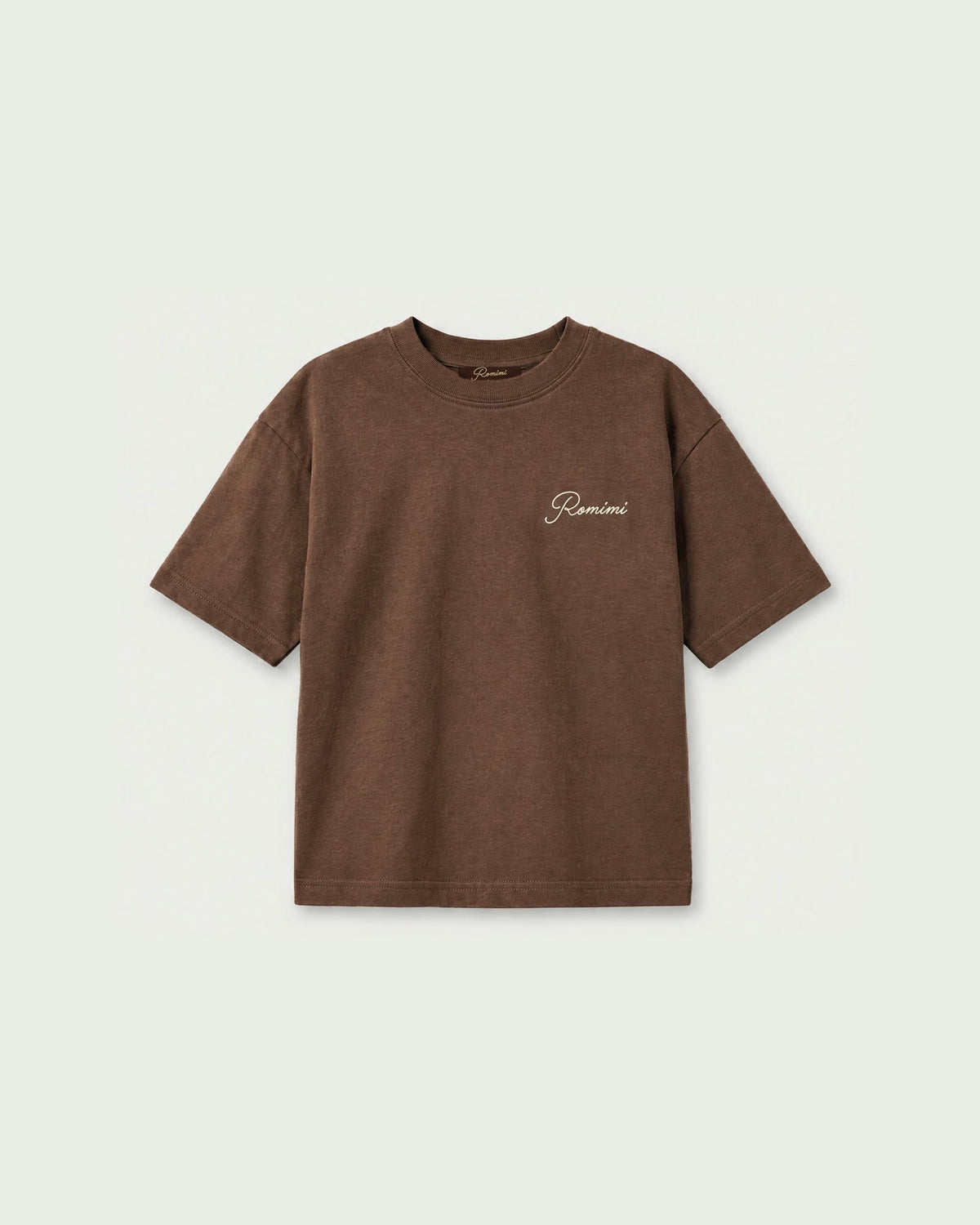 Romimi Graphic Tee - Chocolat for kids, front view