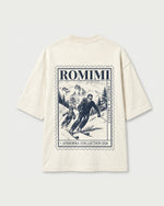 Romimi Graphic Tee - Beige, back view
