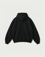 Romimi Heavyweight Hoodie in Black, back view