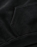 Romimi Heavyweight Hoodie in Black, fabric close-up