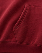 Romimi Heavyweight Hoodie in Burgundy, fabric close-up