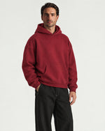 Romimi Heavyweight Hoodie in Burgundy, worn