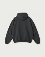 Romimi Heavyweight Hoodie in Charcoal, back view
