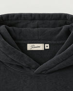 Romimi Heavyweight Hoodie in Charcoal, label close-up