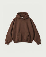 Romimi Heavyweight Hoodie in Chocolate, front view