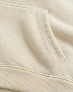Romimi Heavyweight Hoodie in Ecru, fabric close-up