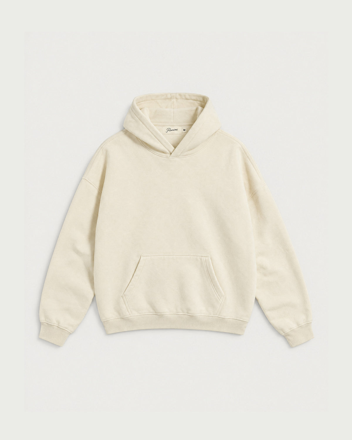 Romimi Heavyweight Hoodie in Ecru, front view