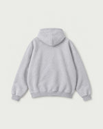 Romimi Heavyweight Hoodie in Grey Melange, back view