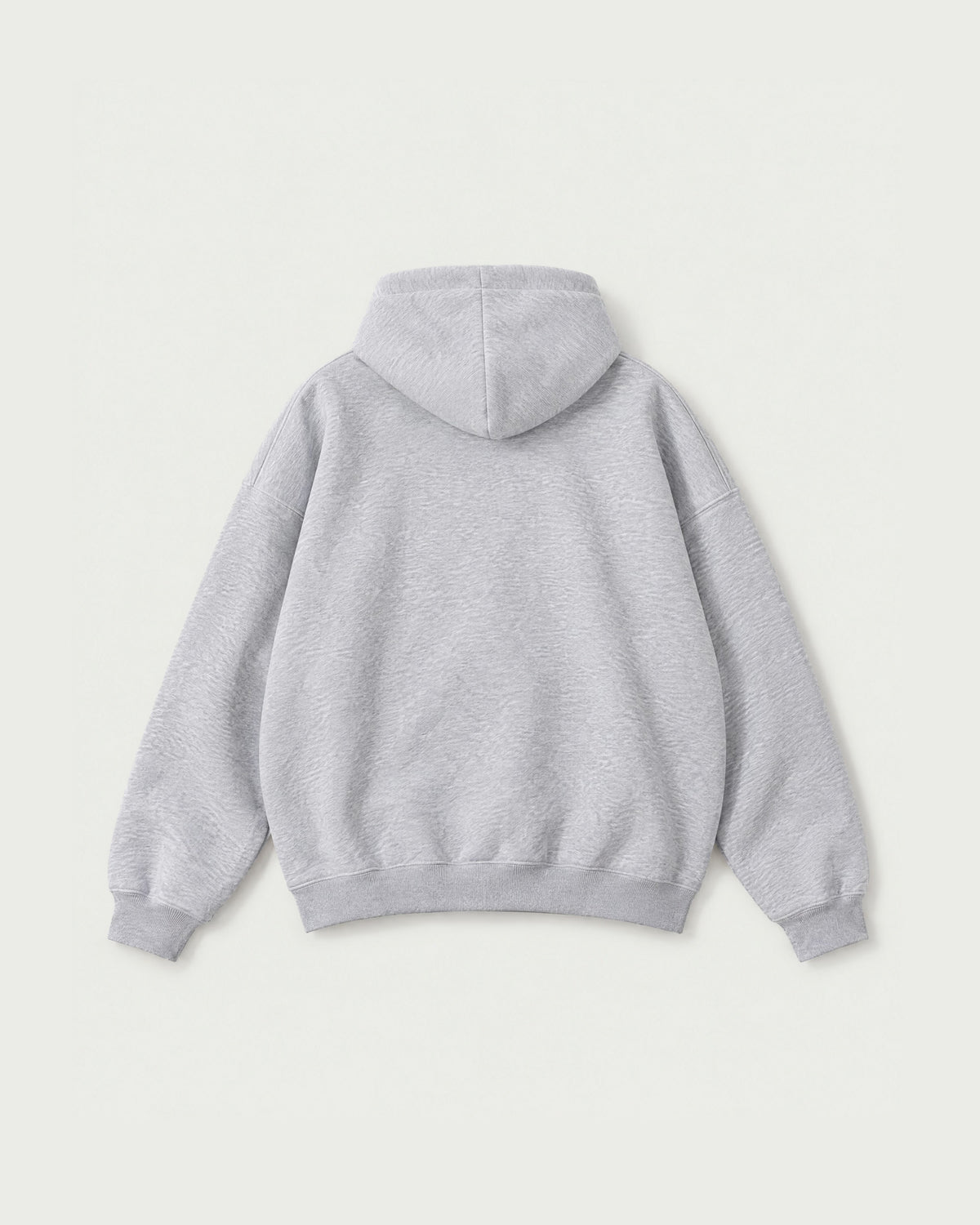 Romimi Heavyweight Hoodie in Grey Melange, back view